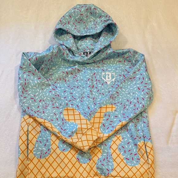 BSBL LIFESTYLE 101 Blue Ice Cream Hoodie YXL - Picture 1 of 2